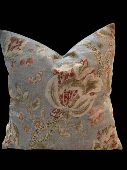 Rachel Floral Throw Pillow with Feather Insert (22 inch)