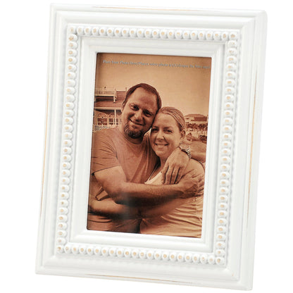 White Beaded Photo Frame