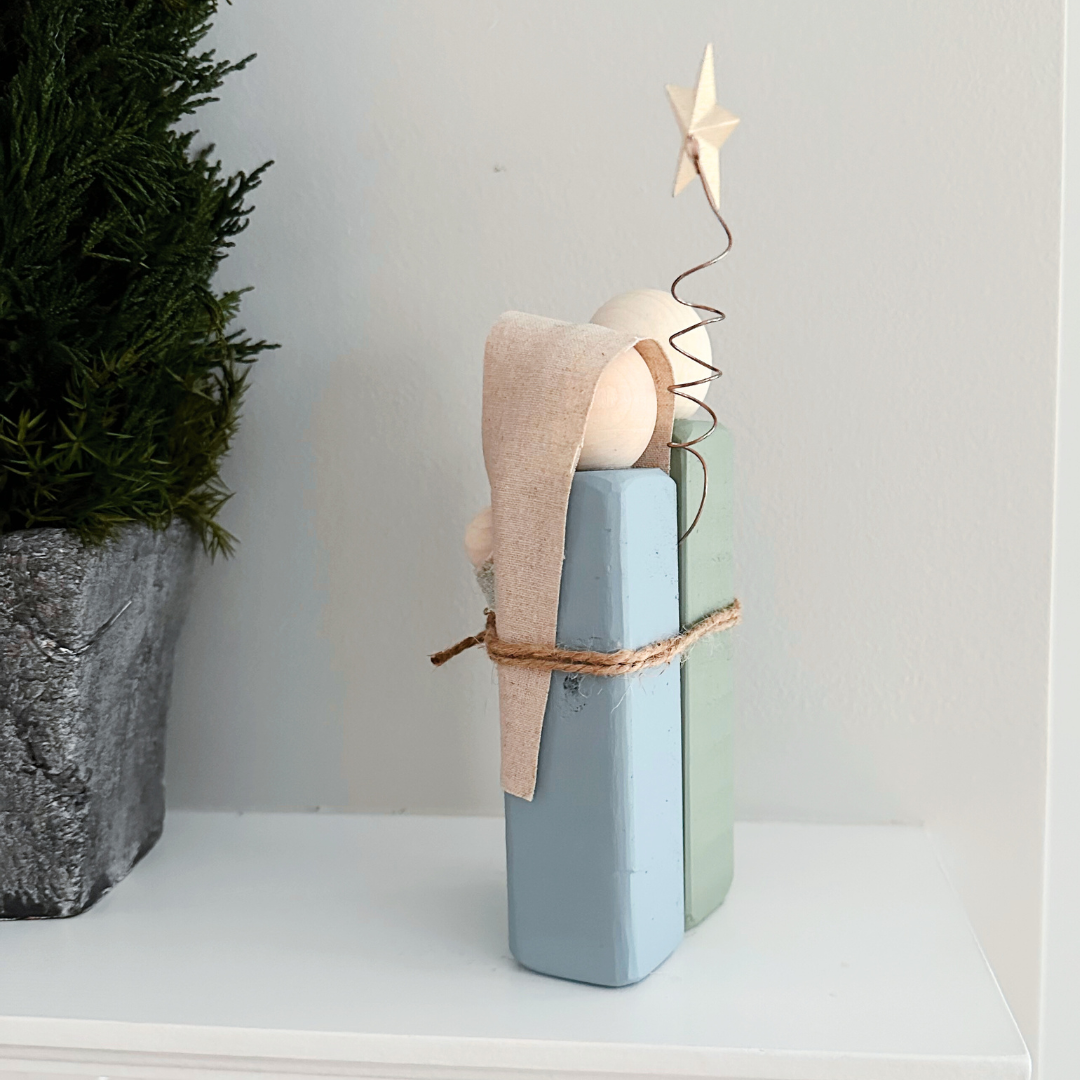 Simple Wooden Nativity Set | Hand-painted | Gift Wrapped