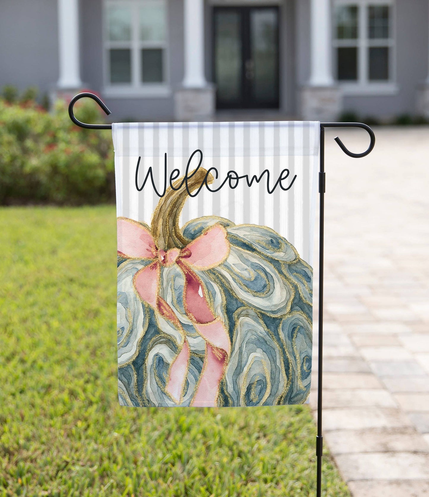Oyster Pumpkin Halloween Garden Flag