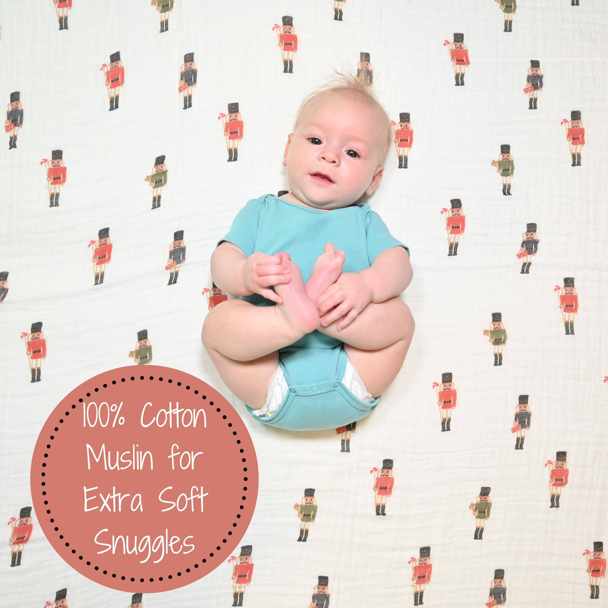 Muslin Quilt Baby & Kids Blanket Nutcracker