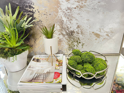 Artificial Petite Moss Dome Set