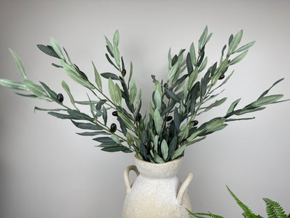 Premium Quality Olive Branch Leaf Fruit Spray-Frosty Green