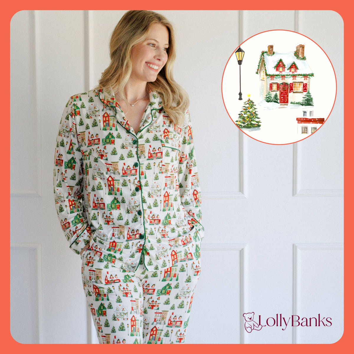 Women's Bamboo Long Sleeve Pajama Set Merry Lane