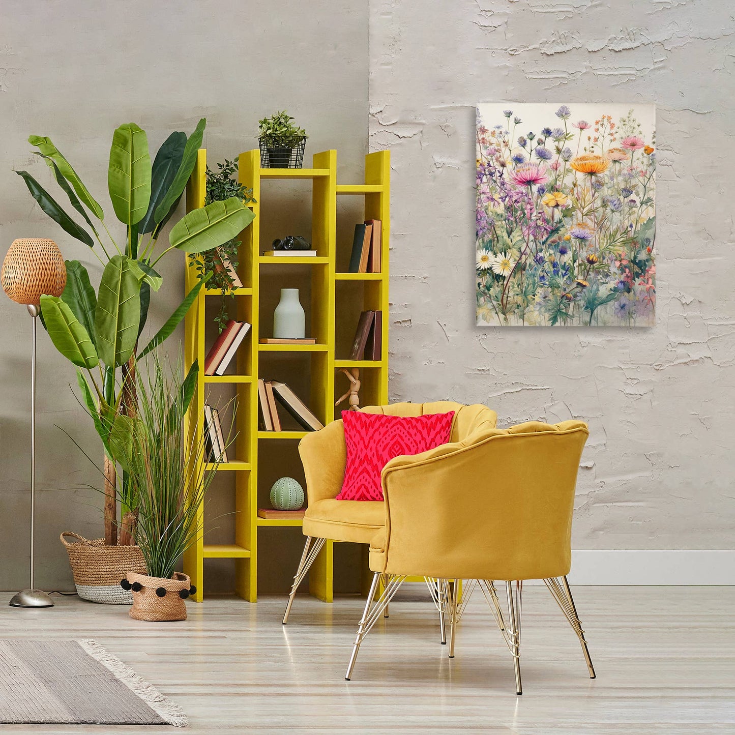 Mixed Wild Flowers Canvas Art