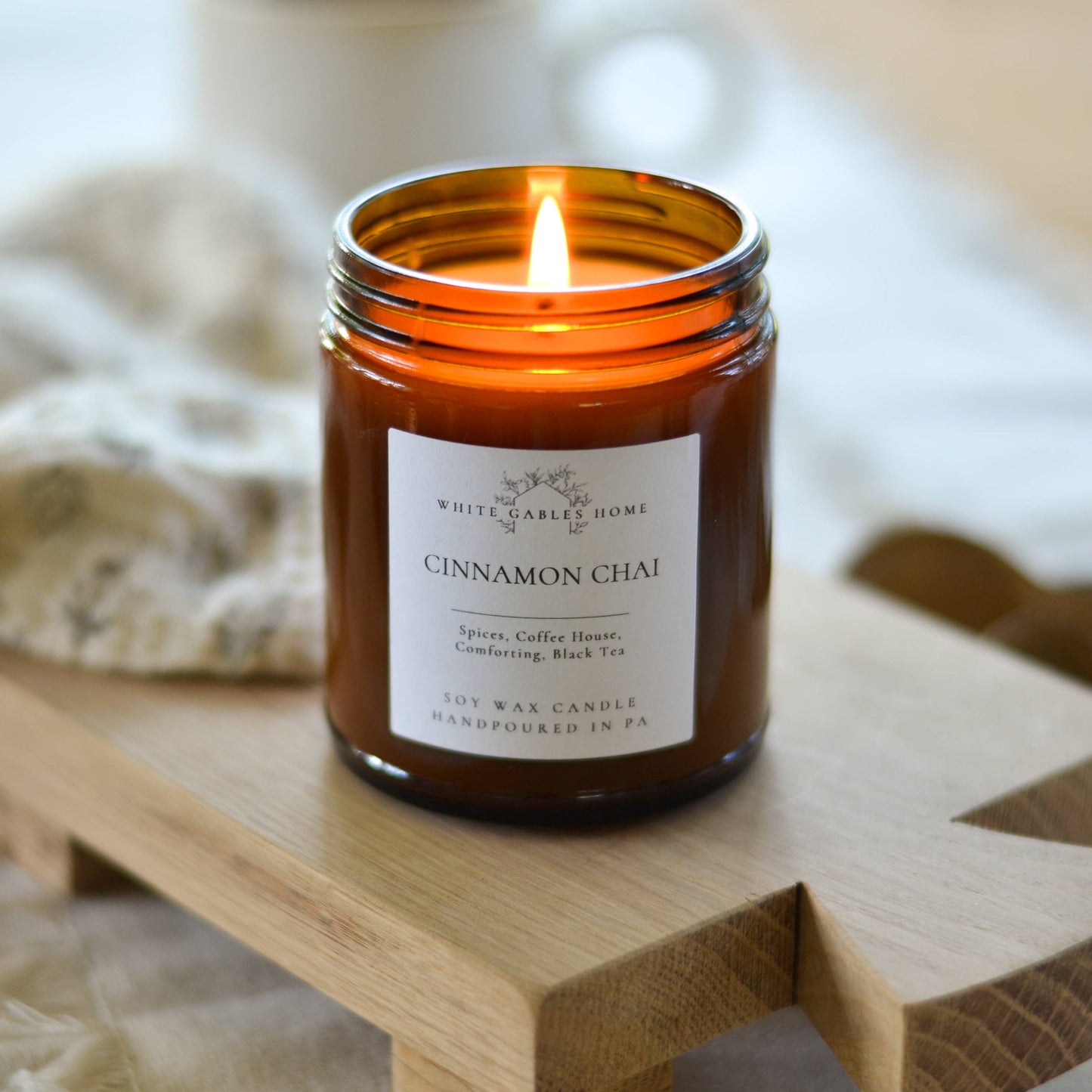 Cinnamon Chai Handpoured 8 oz. Soy Candle | Made in USA