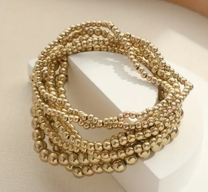 Gold Filled Bead Ball Bracelet (6,4,3mm)