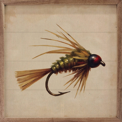 Green and Gold Fishing Fly