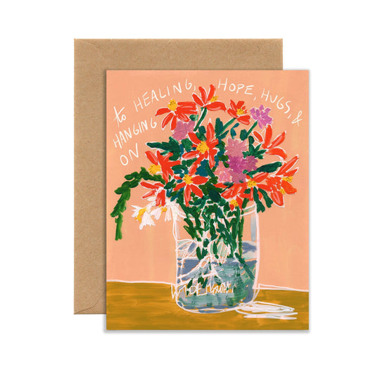 Healing, Hope, & Hugs Bouquet Card