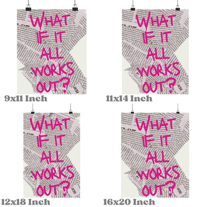 What If It All  Works Out Trendy Retro Newspaper Print