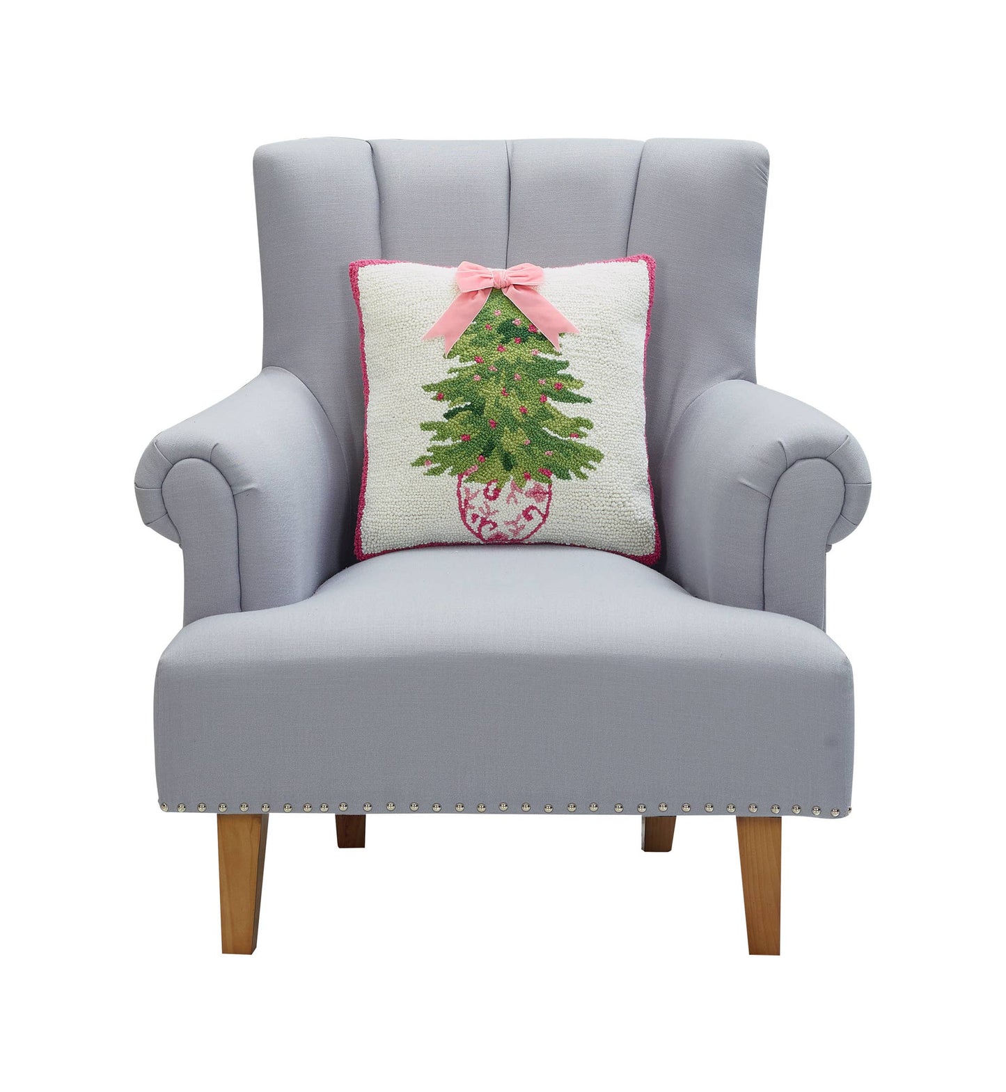 Chinoiserie Ribbon Tree Hook Pillow