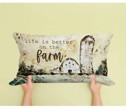 Life Is Better Lumbar Pillow 14x20