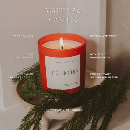 Ho Ho Ho 15 oz Soy Candle - Christmas Decor & Gifts
