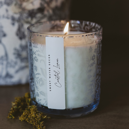 *NEW* Coastal Lemon 12 oz Soy Candle - Home Decor and Gifts