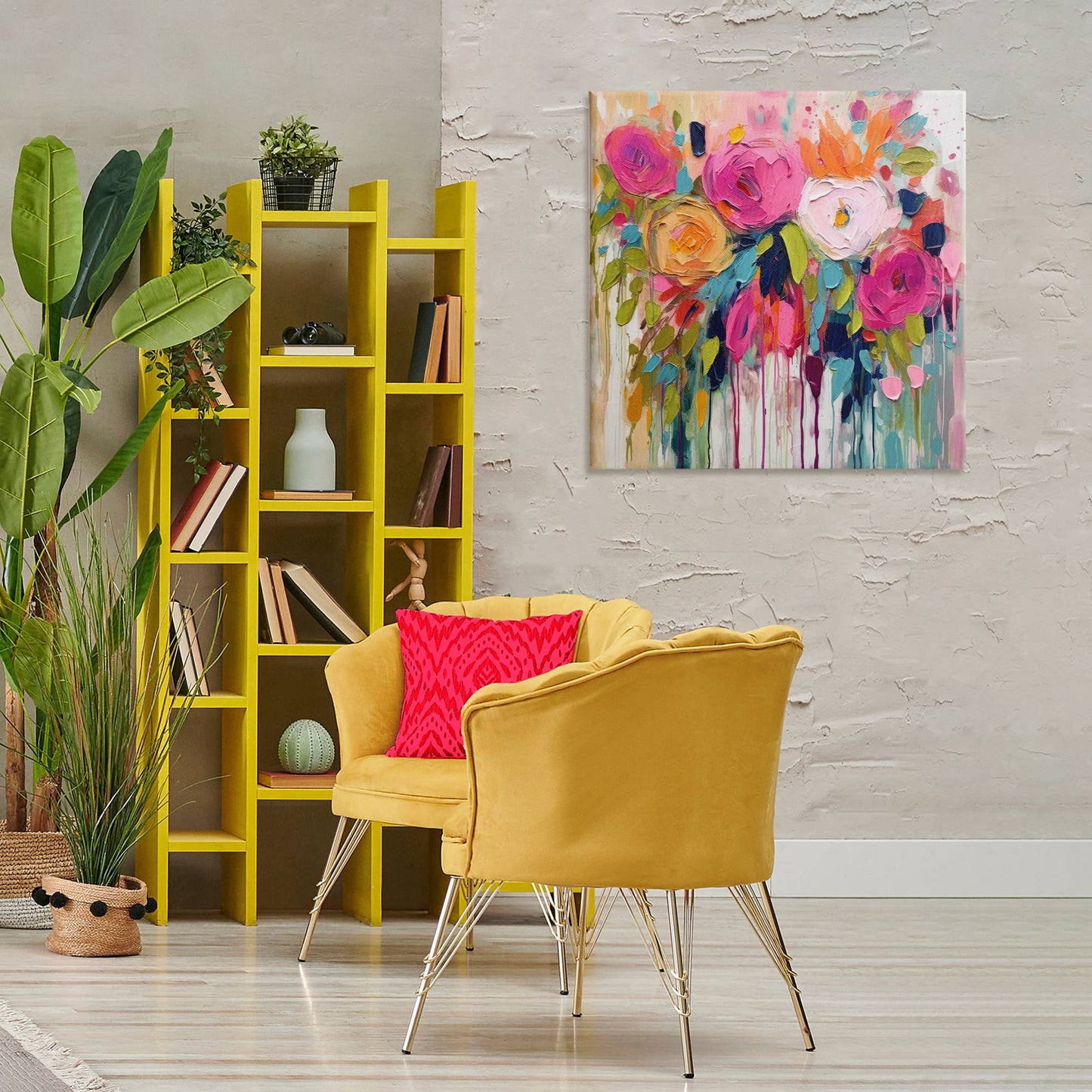 Urban Paint Bouquet Canvas