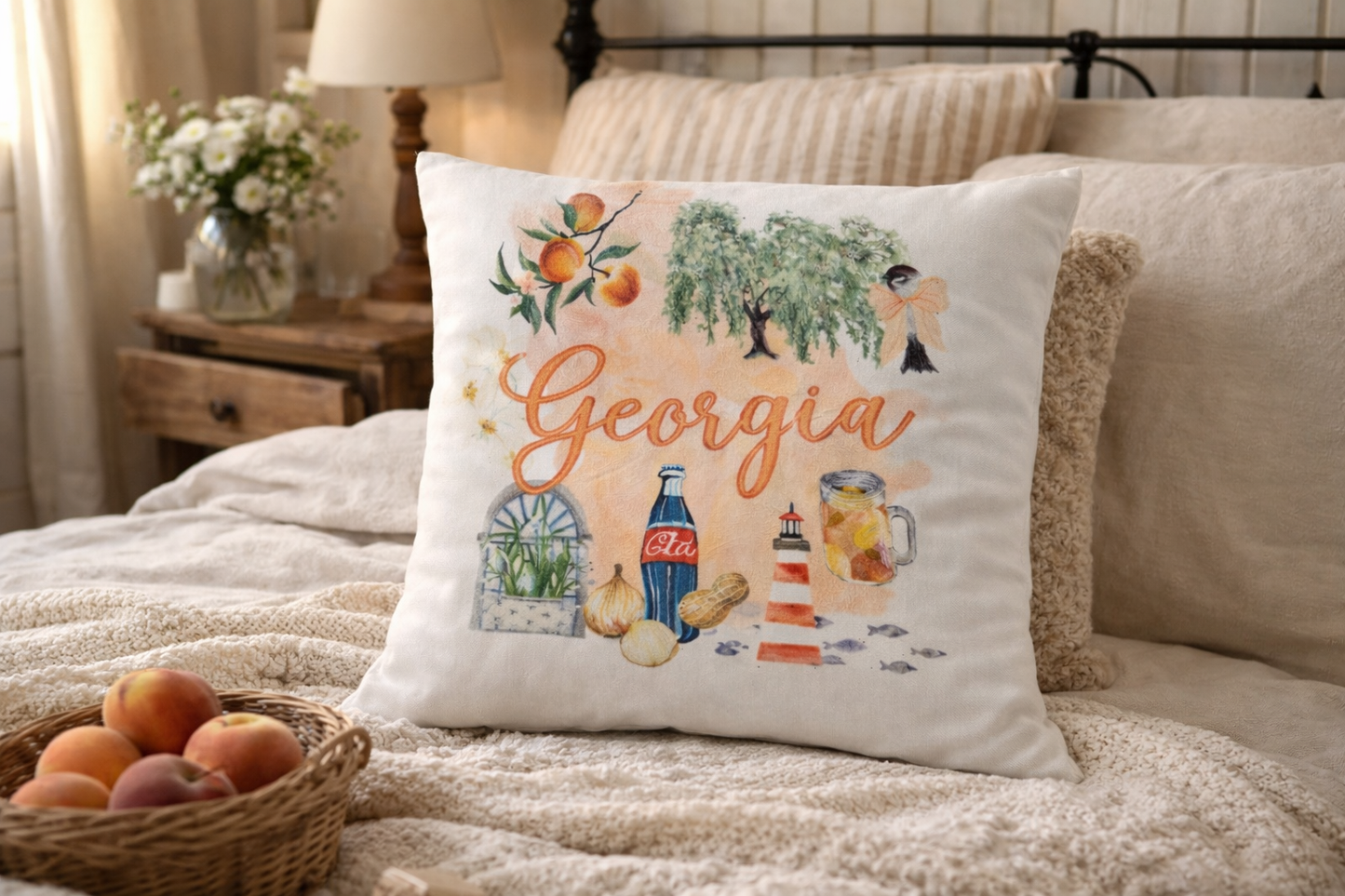 Georgia Watercolor pillow