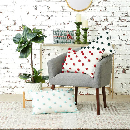 Dot Pom-Pom Throw Pillow