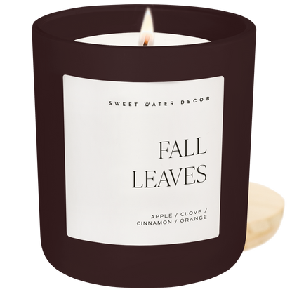 *NEW* Fall Leaves 15 oz Candle, Matte Jar - Fall Decor