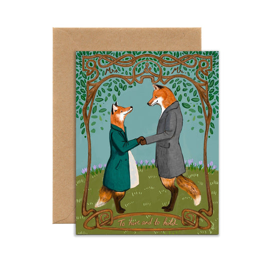 Fox Wedding Card