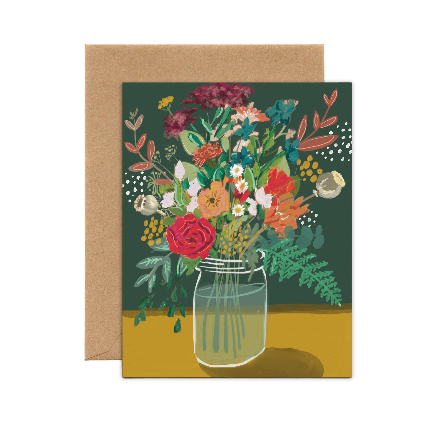 Mustard Farmhouse Bouquet Card