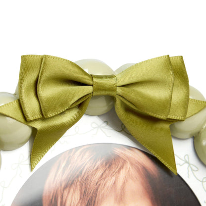 Green Beaded Round Photo Frame