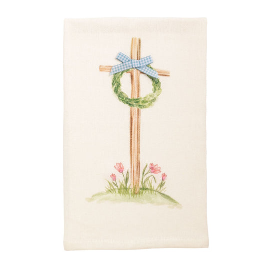 Easter Cross with Wreath Towel