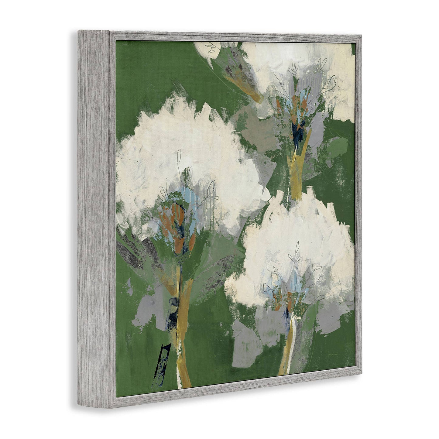 Abstract Flower Buds Framed Art