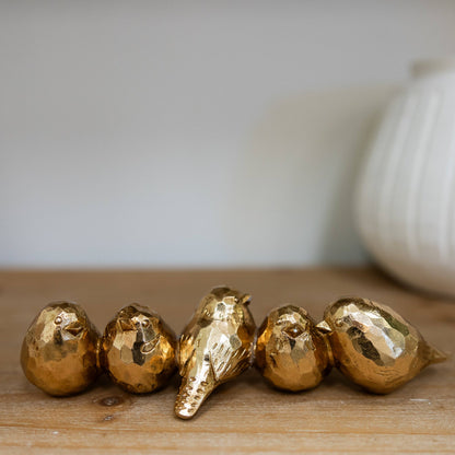 Poly Resin Birds - Gold 8.75" x 3.25" x 2" PK 4