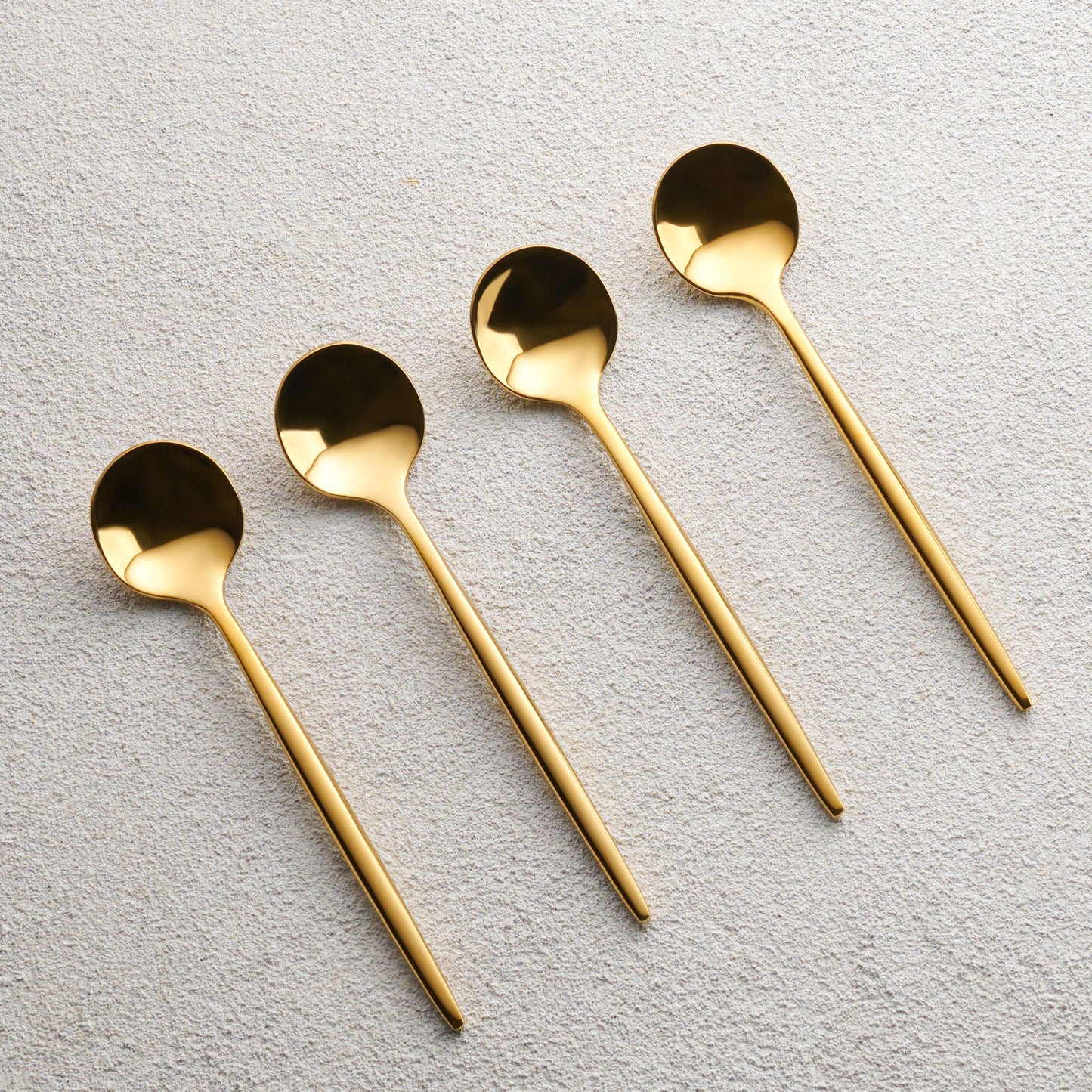Vikko - Vera, Shiny Gold, 18/10 SS, Coffee Spoon, 4 Pk