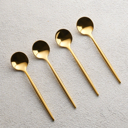 Vikko - Vera, Shiny Gold, 18/10 SS, Coffee Spoon, 4 Pk