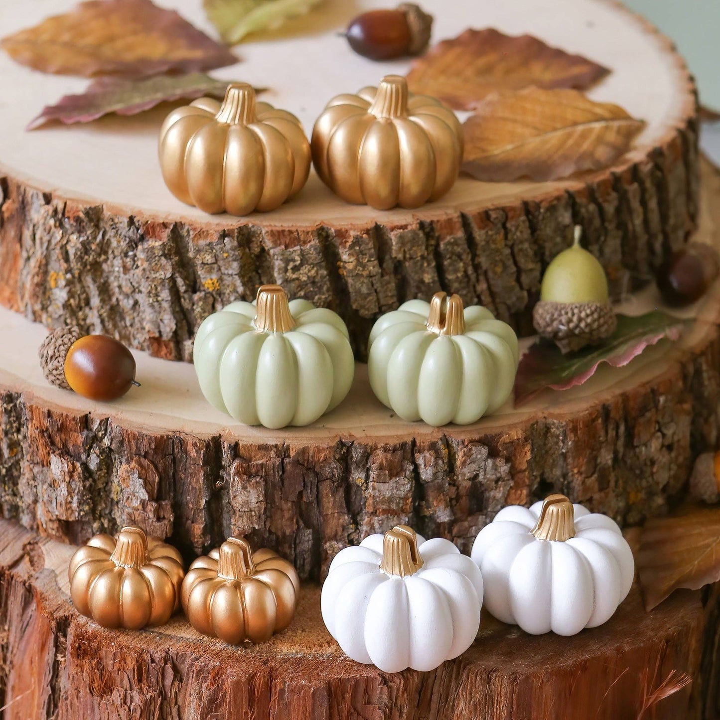 Harvest Gold Pumpkin Place Card Holder (Set of 6)
