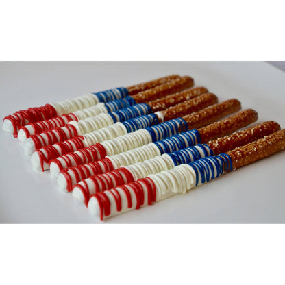 Patriotic Themed Chocolate Covered Pretzels (2 pack)