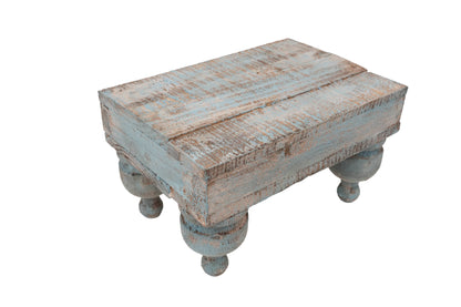 Chula Cake Table LARGE -Display-Reclaimed Wood-Turquoise