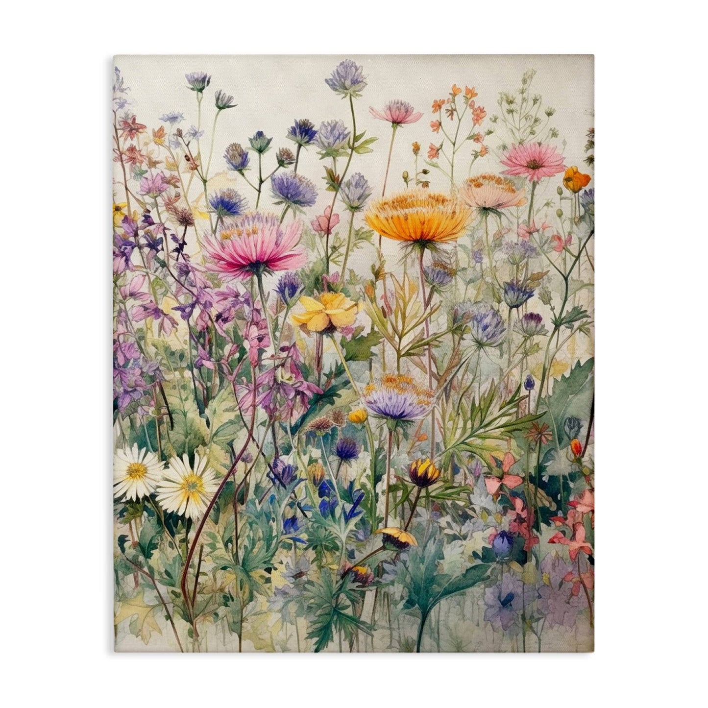 Mixed Wild Flowers Canvas Art