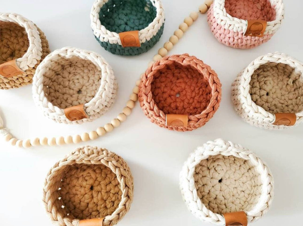 Mini Oil basket / Trinket ( SOLID COLOR)