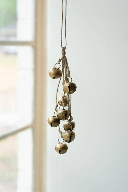 JINGLE BELL BUNCH ON A JUTE ROPE