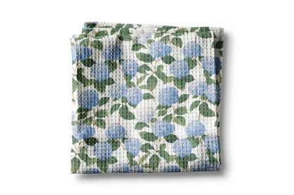Hydrangea Flower Chinoiserie Kitchen Towel Preppy Spring