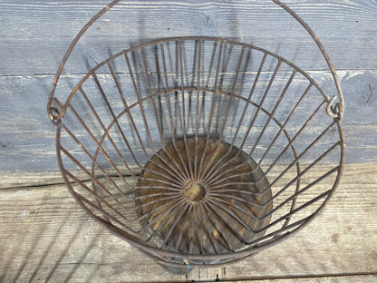 Rusty Farmhouse Metal Egg Basket-WH-4 Sizes-NEW-Rustic
