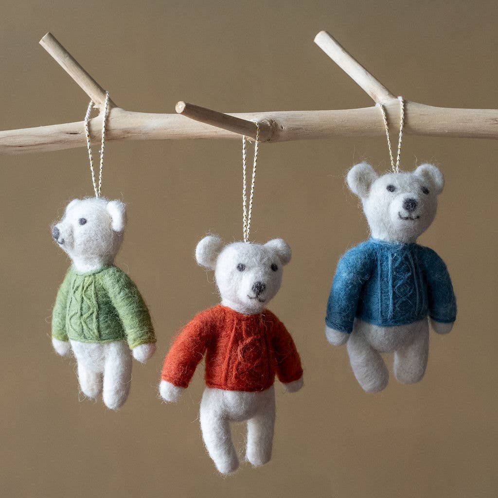 Ornaments Natural Wool Handmade in India