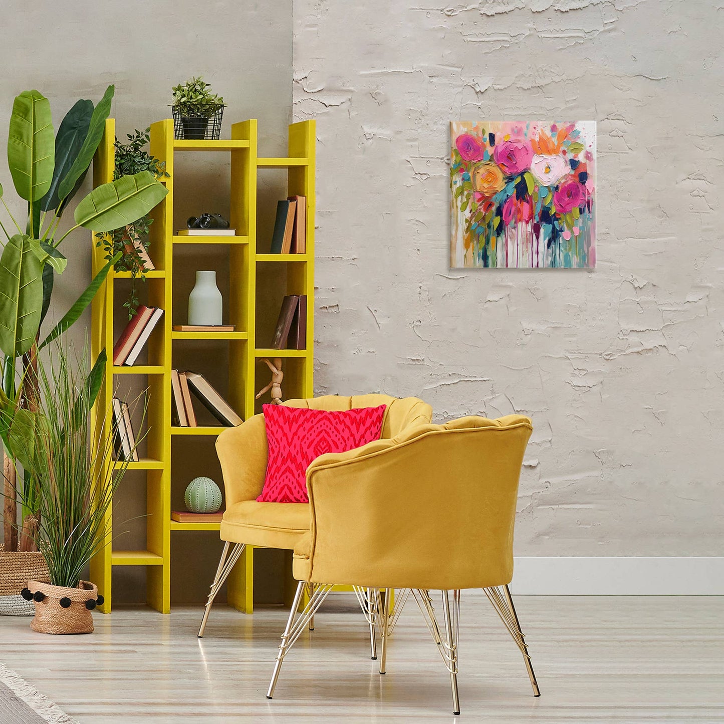 Urban Paint Bouquet Canvas