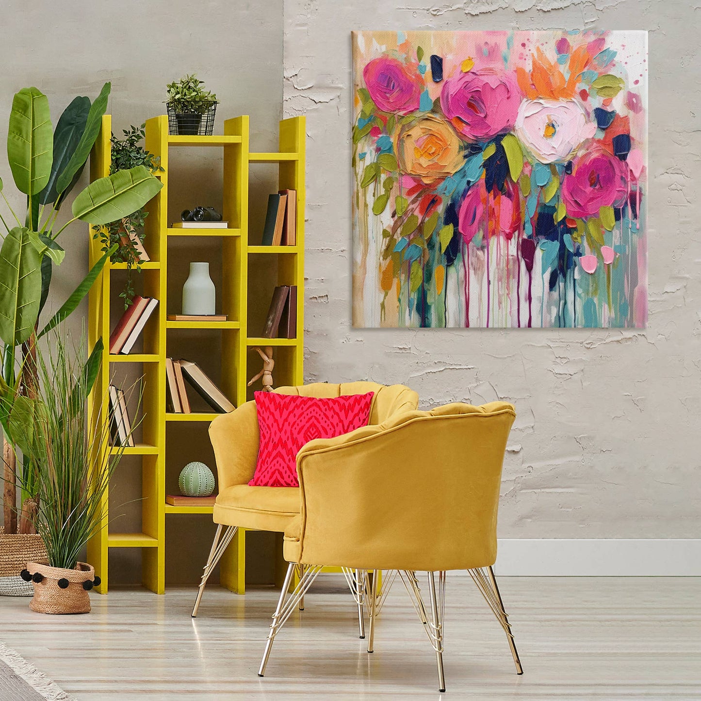 Urban Paint Bouquet Canvas