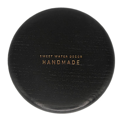 Black Round Wood Tray - Home Decor & Gifts
