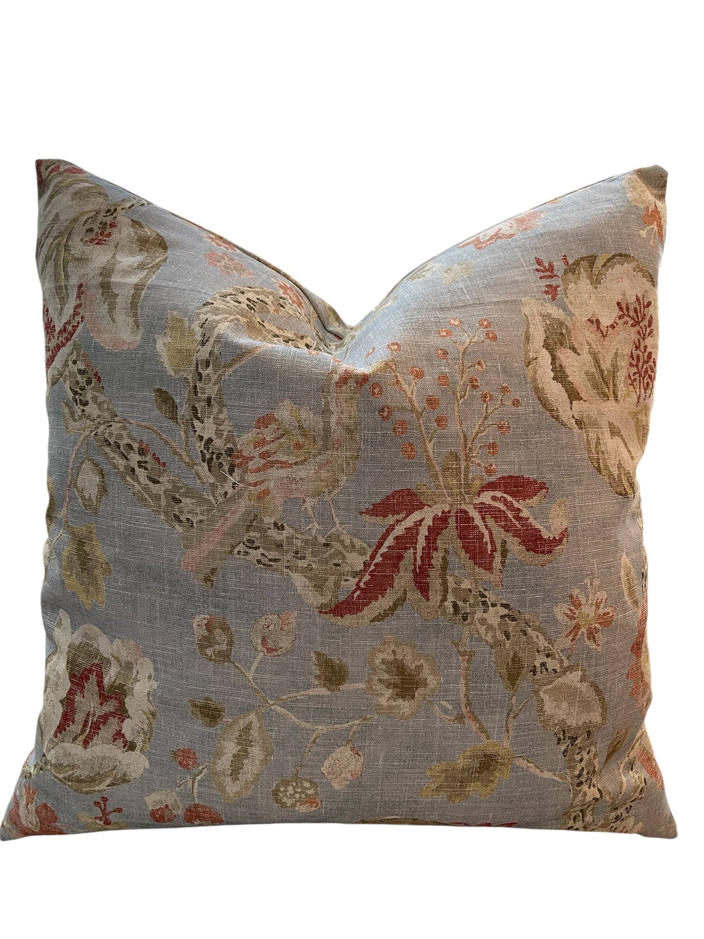 Rachel Floral Throw Pillow with Feather Insert (22 inch)