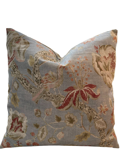 Rachel Floral Throw Pillow with Feather Insert (22 inch)