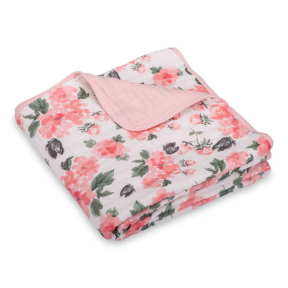 Pretty in Peony Baby Toddler Muslin Blanket