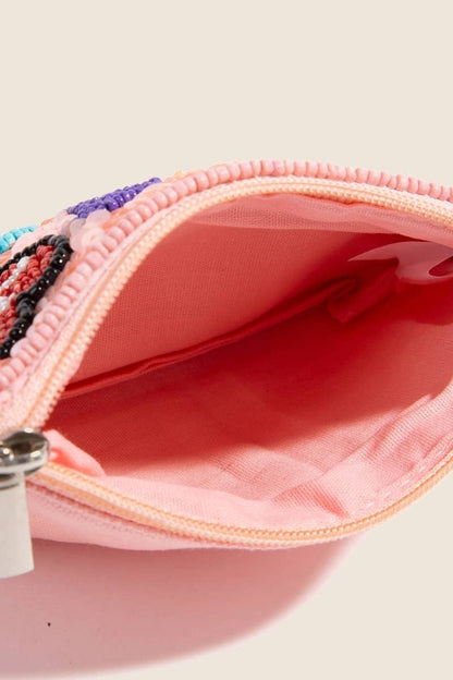 Best Nurse Sequin And Seed Beaded Coin Purse
