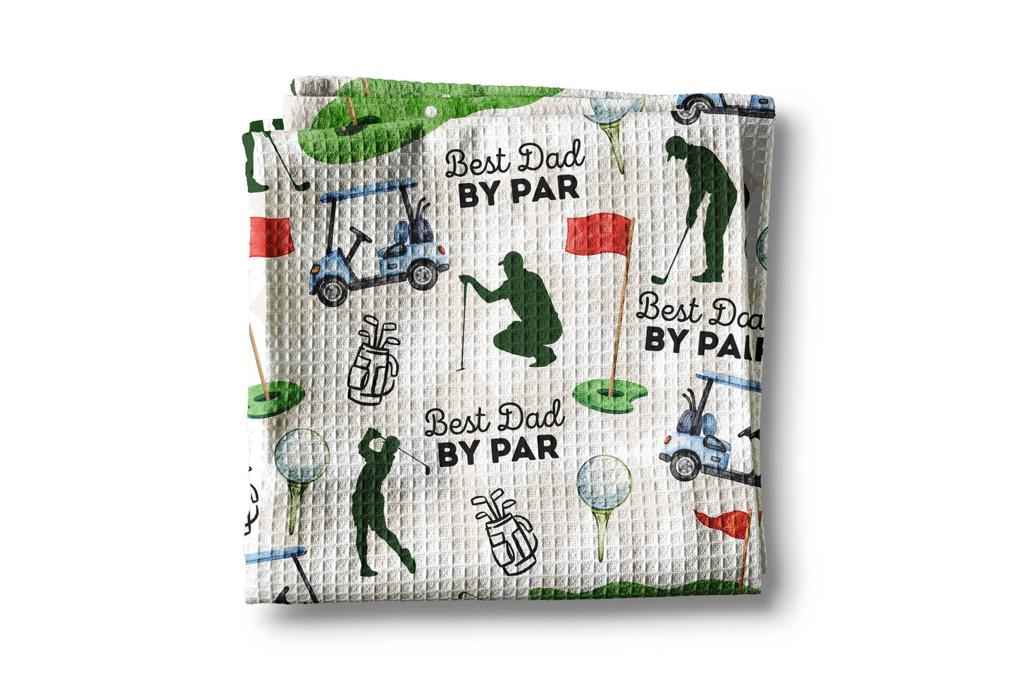 Fathers Day Golf Kitchen Towel Gift Best Dad Sport Golfer