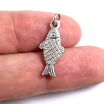 18K Gold PVD Stainless Steel Fish Charm