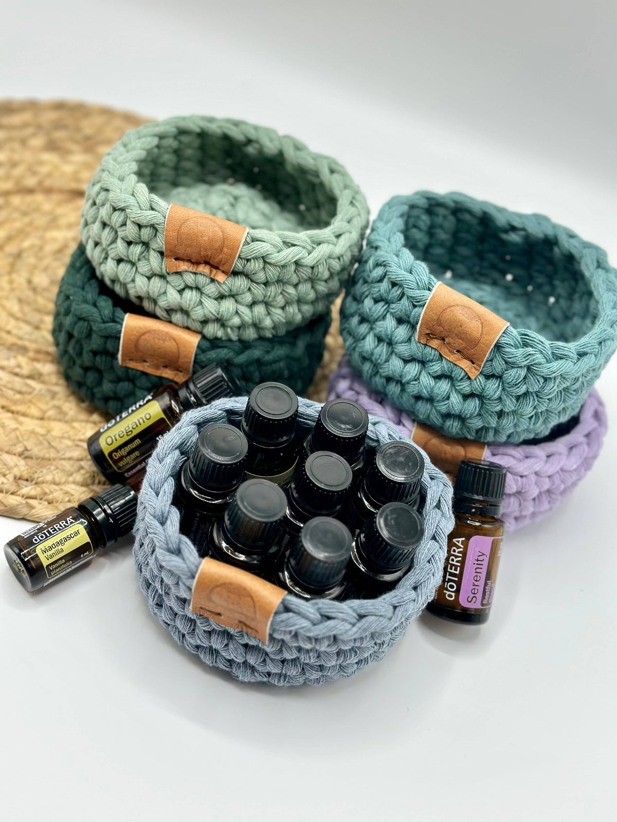 Mini Oil basket / Trinket ( SOLID COLOR)