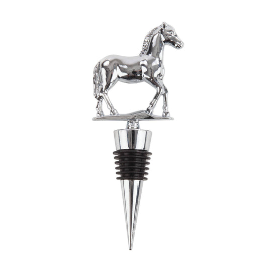 Chrome Finished Pewter Kentucky Derby Racehorse Wine Stopper